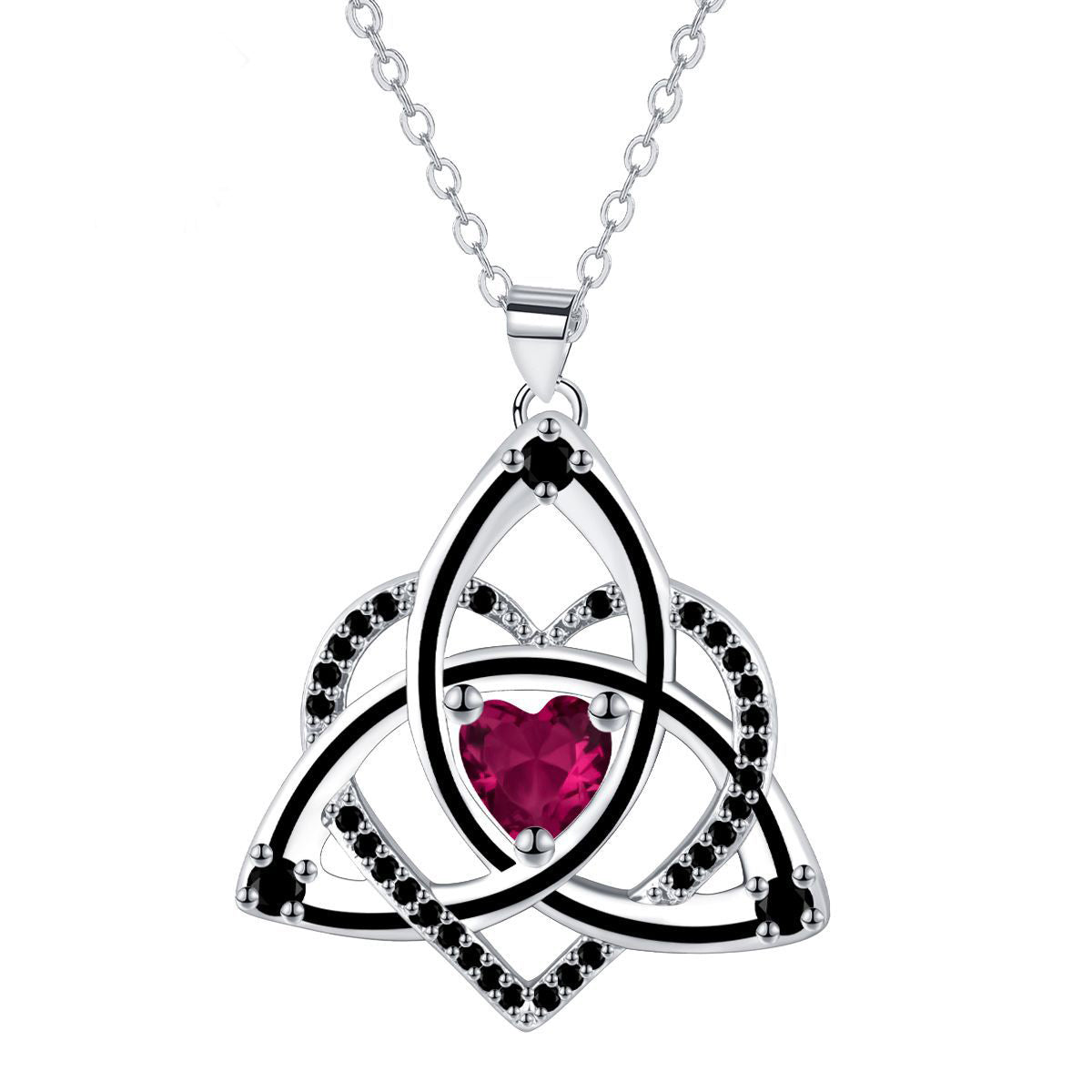 Copper With Silver Plated Celtic Knot Pendant Necklace