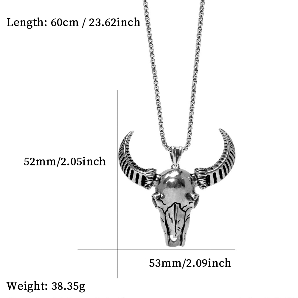 Punk-style Sheep Horns Pendant Necklace, Men Women's Fashion Jewelry, Perfect for Parties & Gifts, Elegant Accessory for Everyday Wear