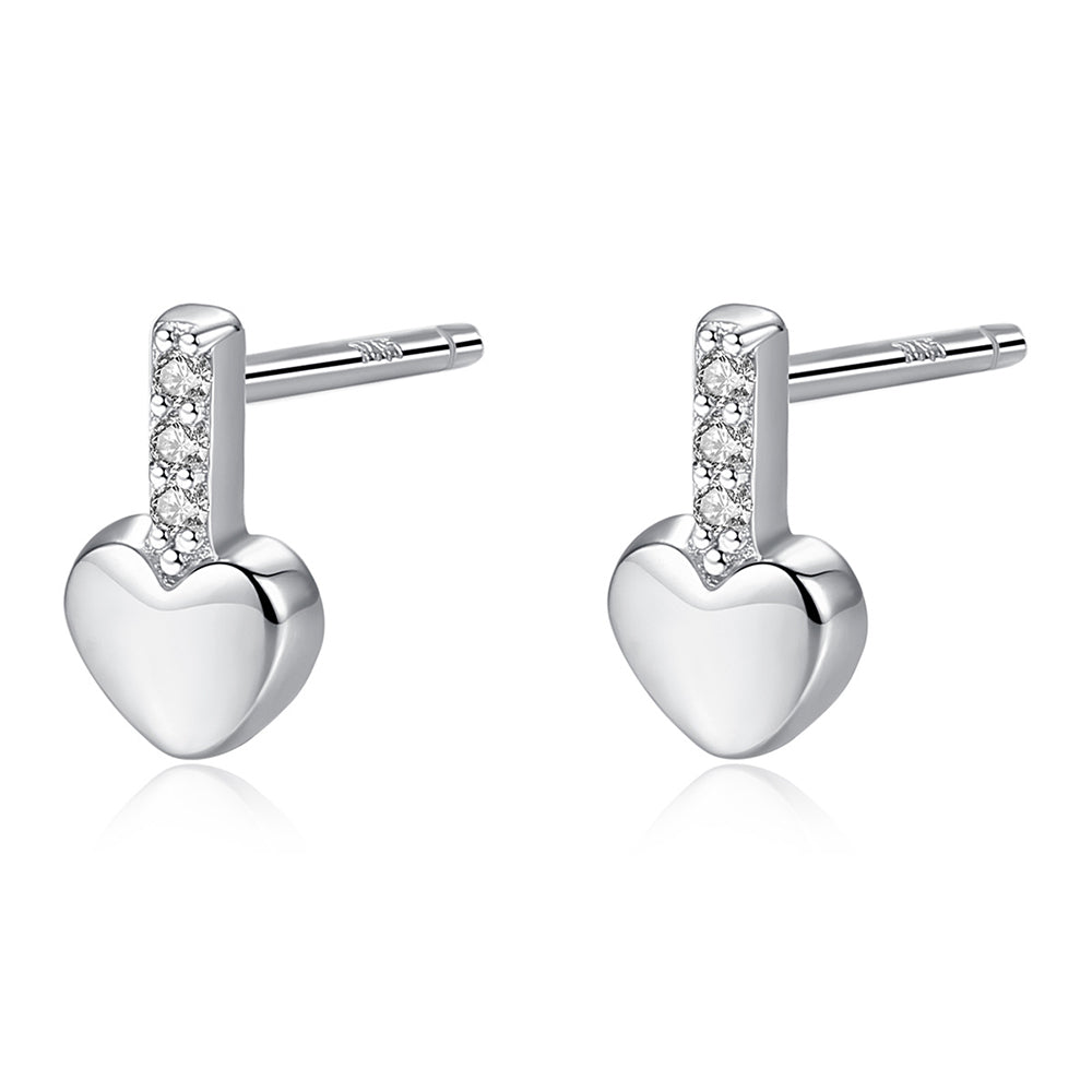 925 Sterling Silver Heart Earrings Fashion Jewelry Gift for Women Girls