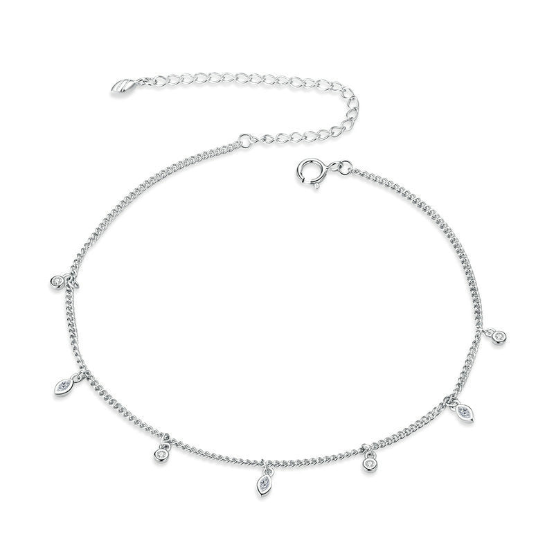 925 Sterling Silver Chain Fashion Anklet