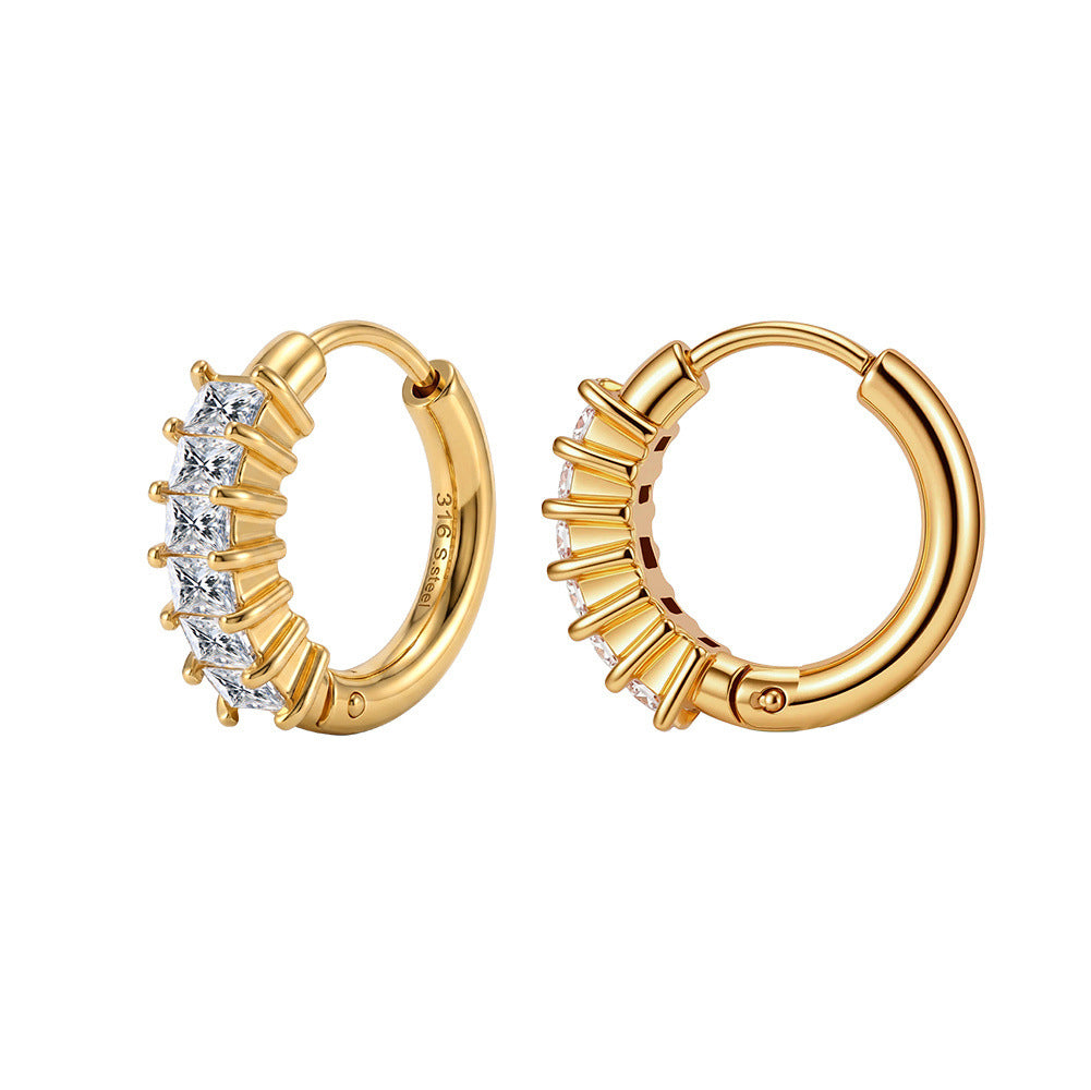 Pendientes de moda de joyería de acero inoxidable