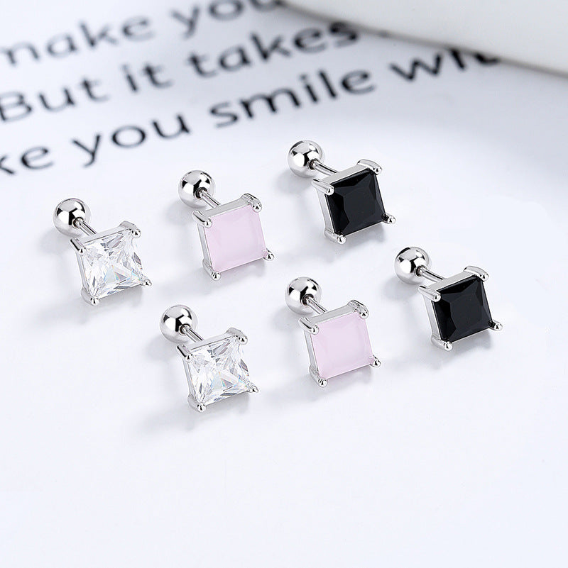 925 Sterling Silver Screw Back Stud Earrings