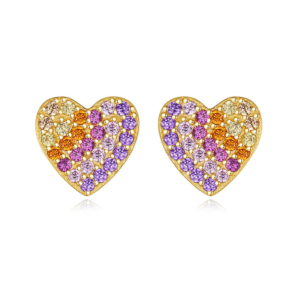 925 Sterling Silver Heart Earrings Fashion Jewelry Gift for Women Girls