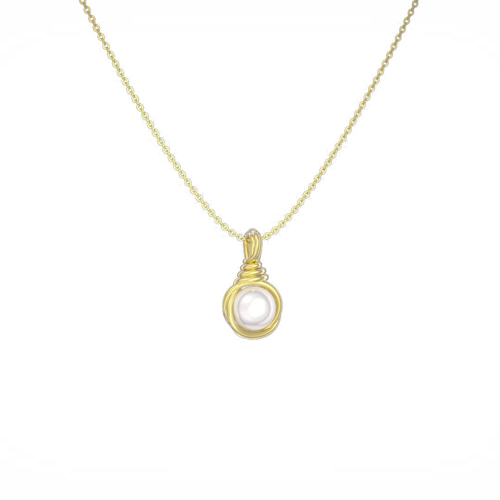 925 Sterling Silver Natural Pearl Necklace Fashion Jewelry Gift for Women Girls