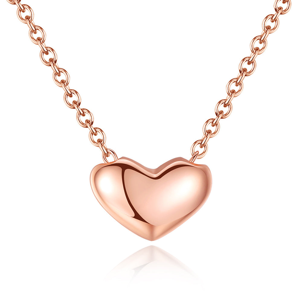 925 Sterling Silver Heart Necklace Fashion Jewelry Gift for Women Girls
