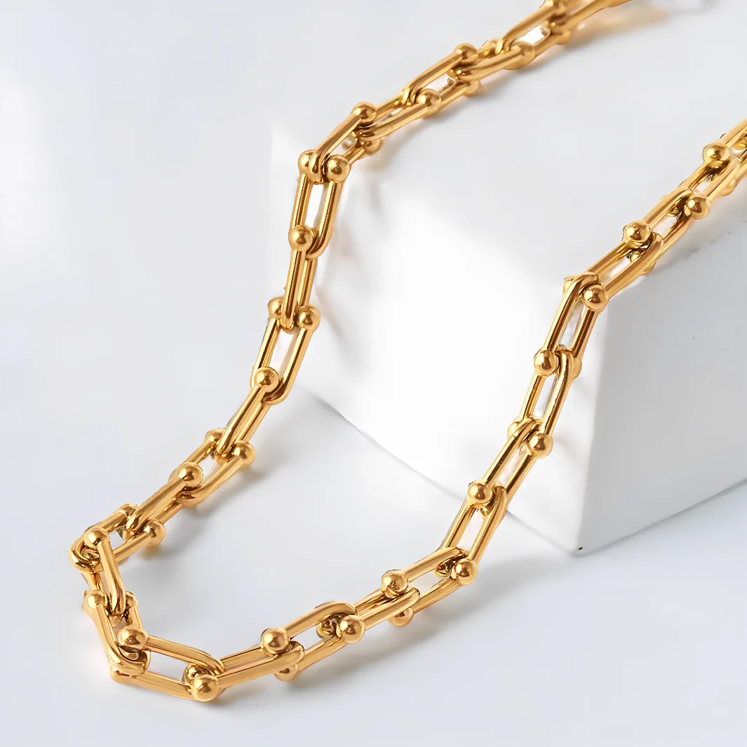 925 Sterling Silver U Shaped Link Chain