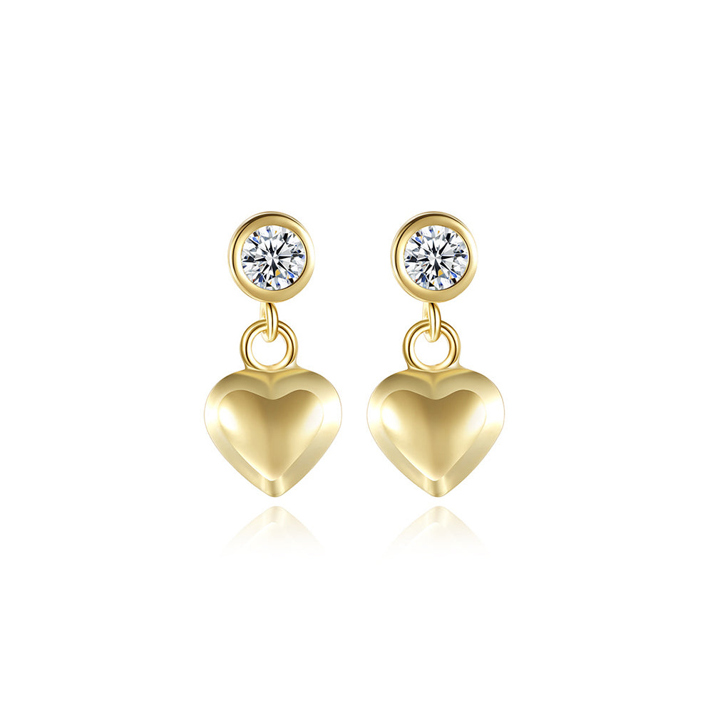 925 Sterling Silver Heart Earrings Fashion Jewelry Gift for Women Girls