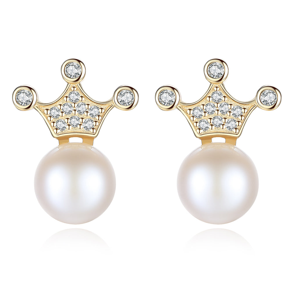925 Sterling Silver Natural Pearl Drop Earrings Fashion Jewelry Gift for Women Girls