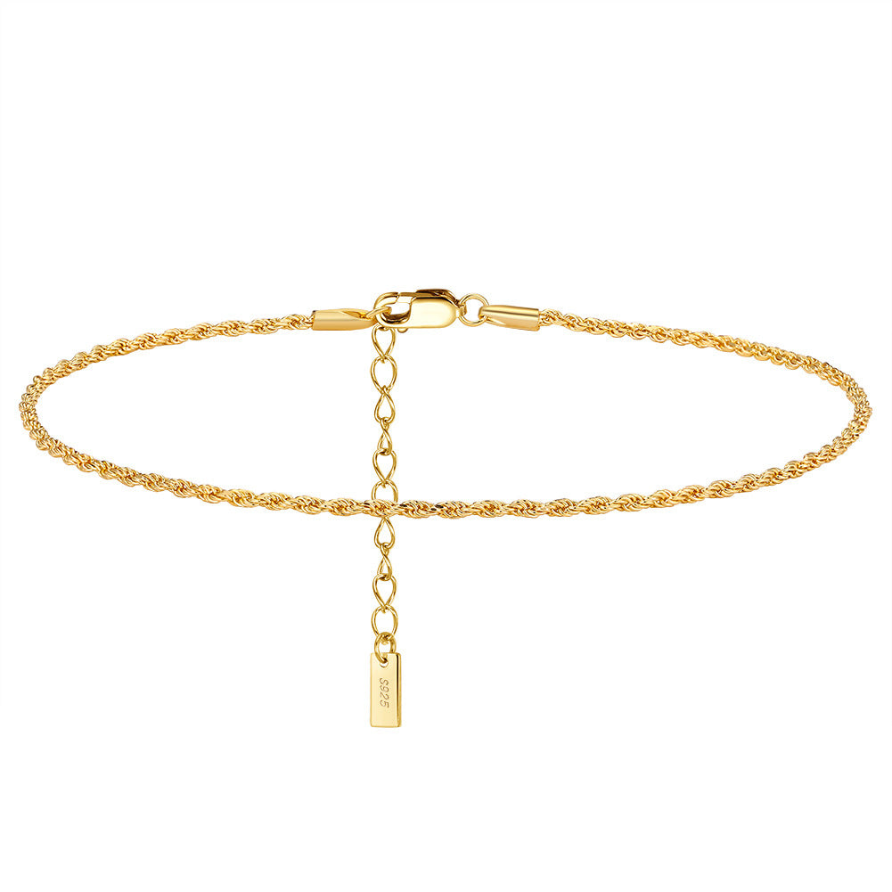 925 Sterling Silver Chain Fashion Anklet