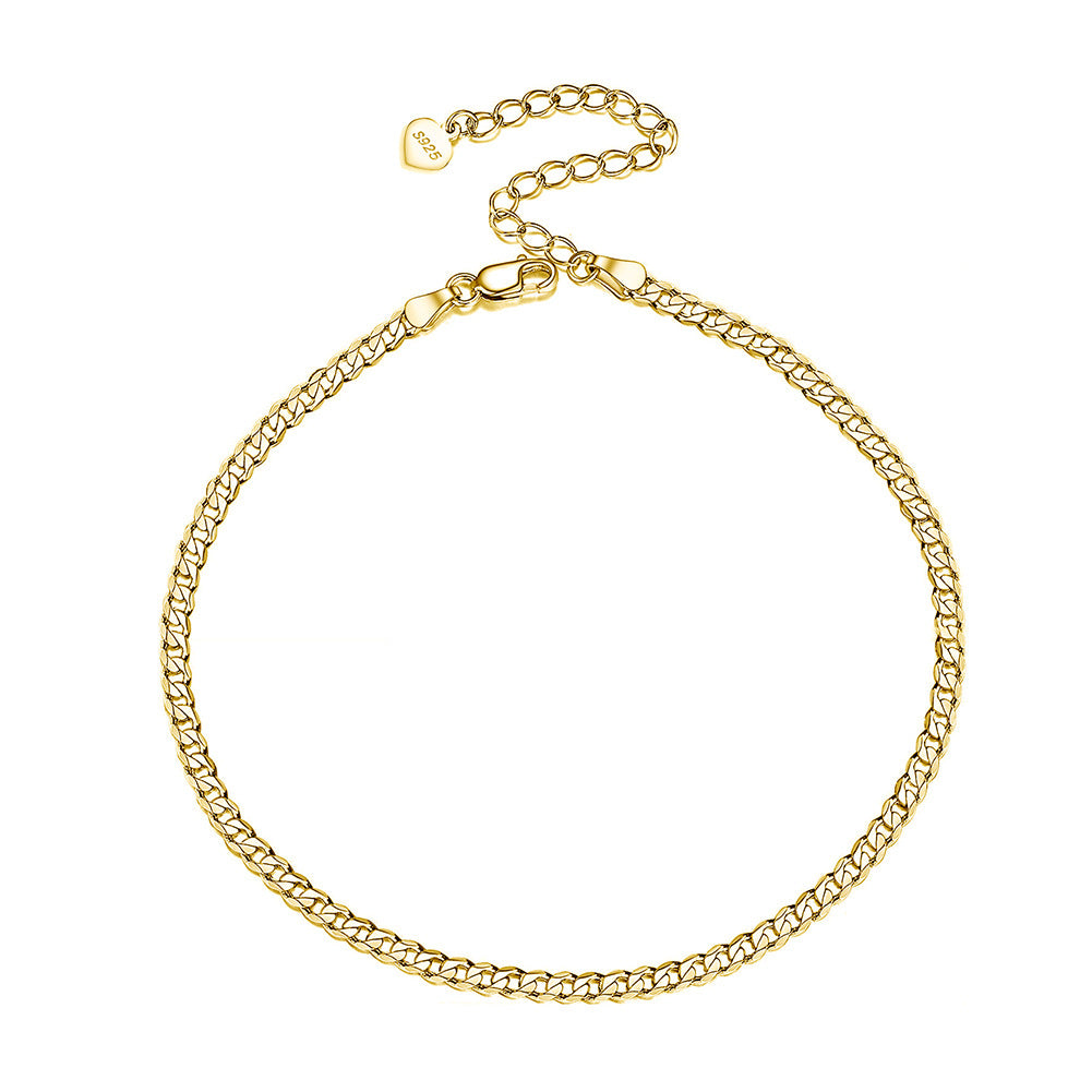 925 Sterling Silver Chain Fashion Anklet