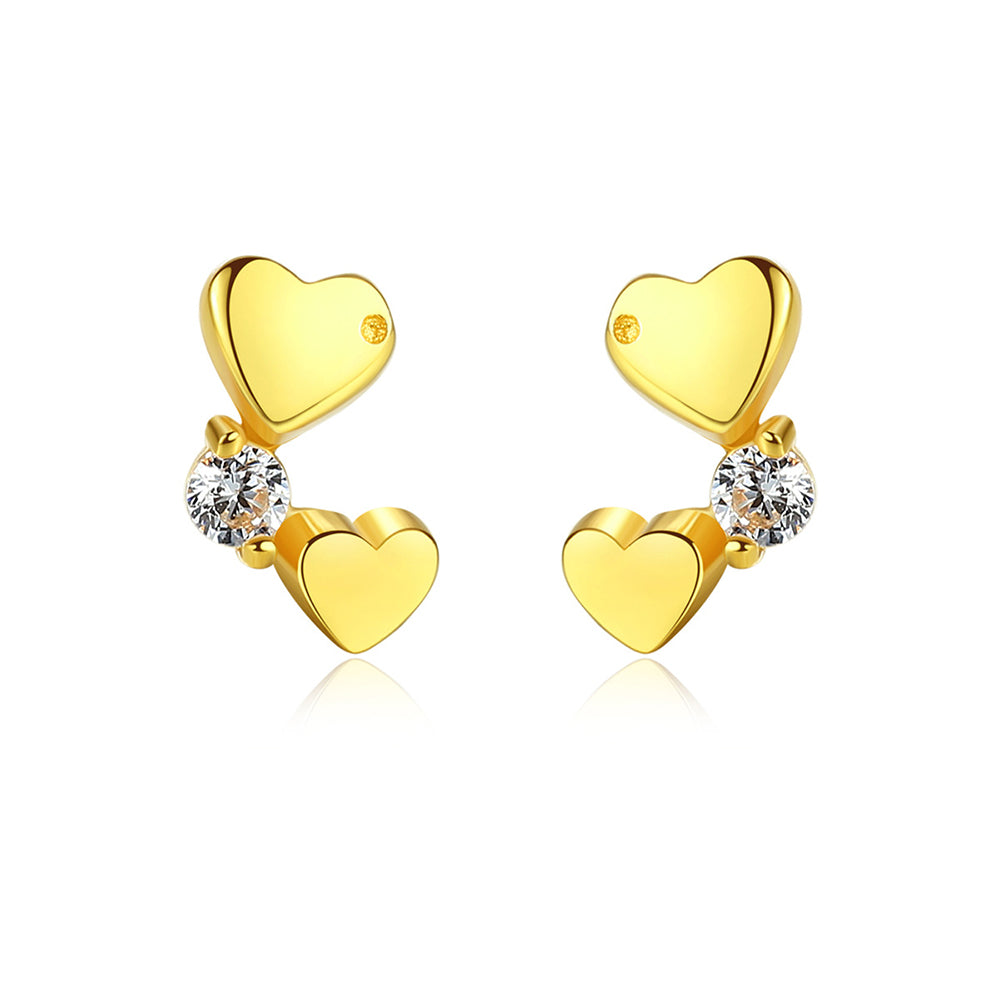 925 Sterling Silver Heart Earrings Fashion Jewelry Gift for Women Girls