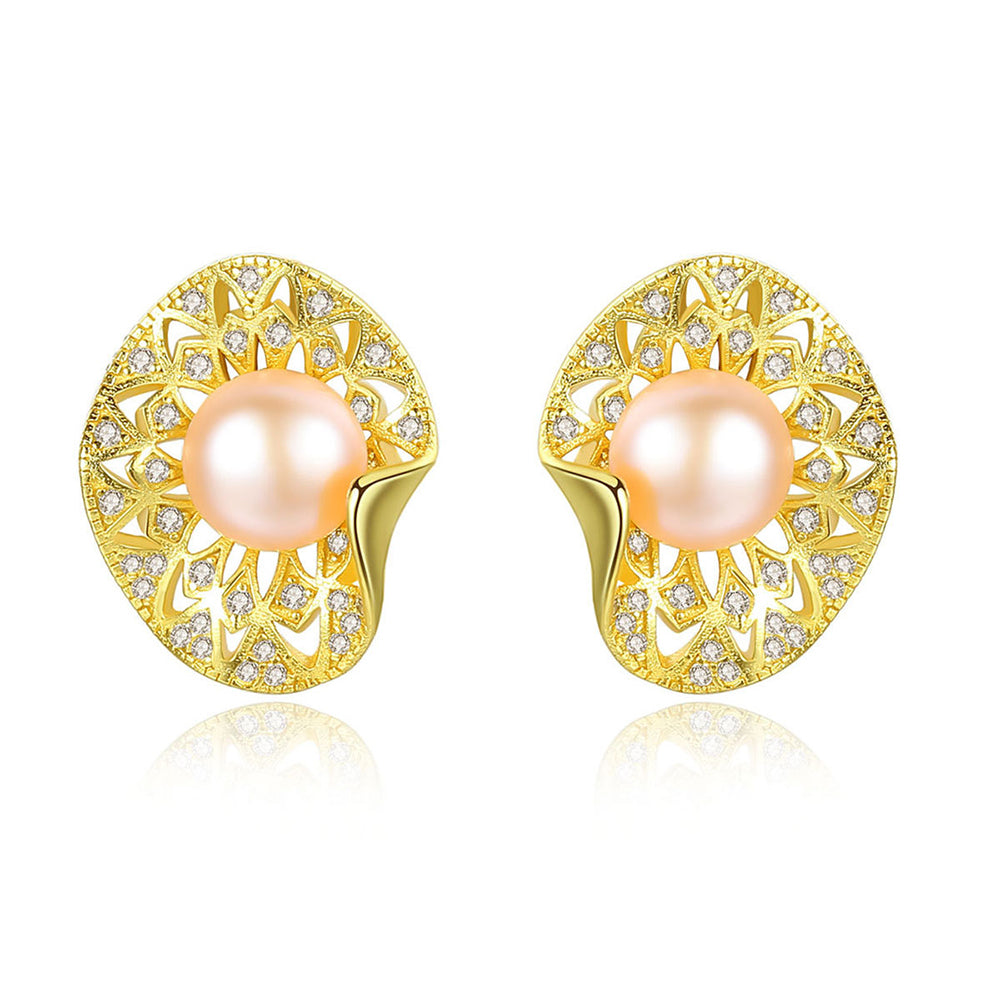 925 Sterling Silver Natural Pearl Drop Earrings Fashion Jewelry Gift for Women Girls