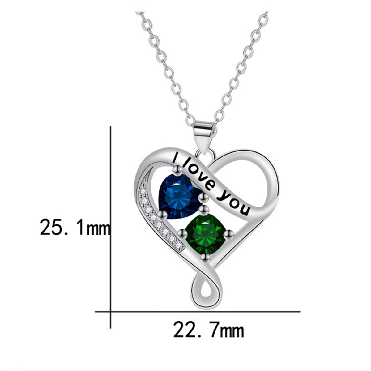 Copper With Silver Plated Heart Pendant Necklace