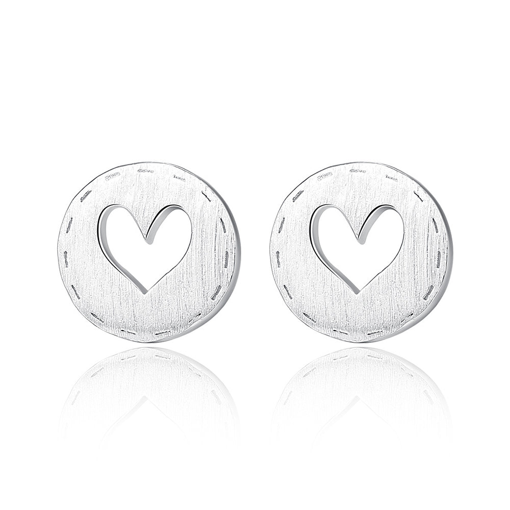 925 Sterling Silver Heart Earrings Fashion Jewelry Gift for Women Girls