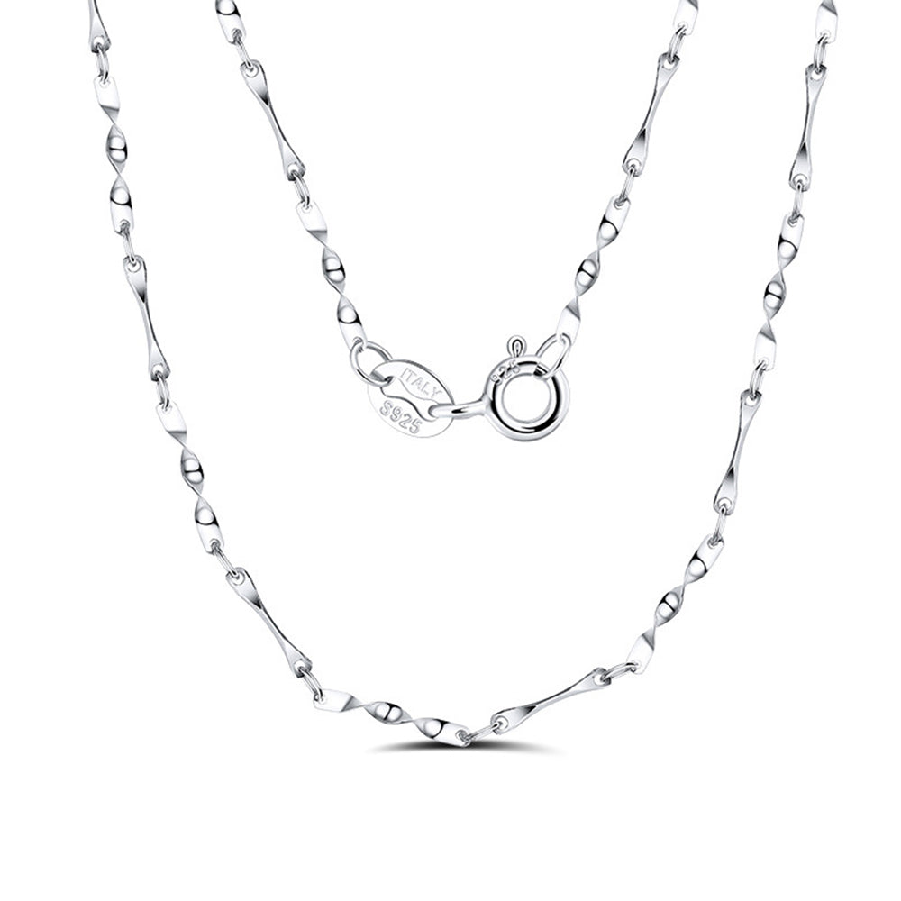 925 Sterling Silver Twist Chain