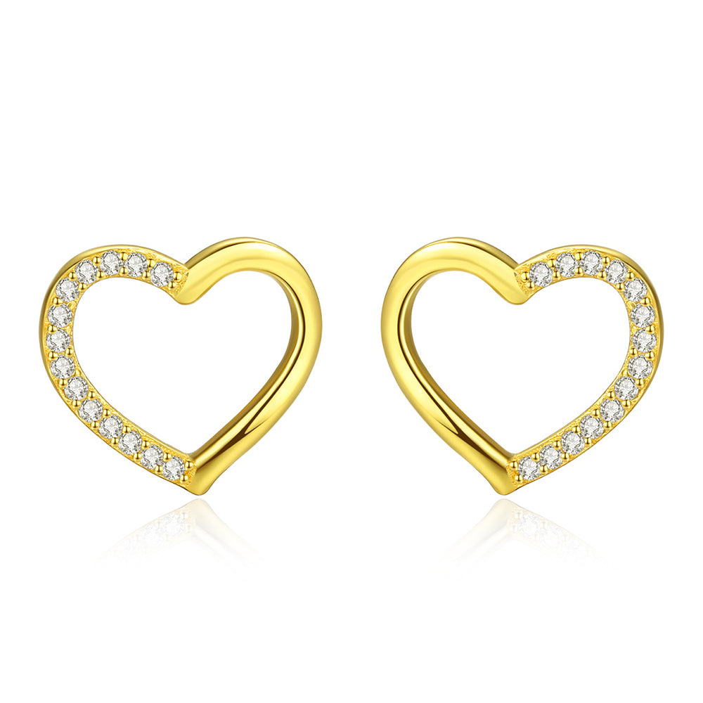 925 Sterling Silver Heart Earrings Fashion Jewelry Gift for Women Girls