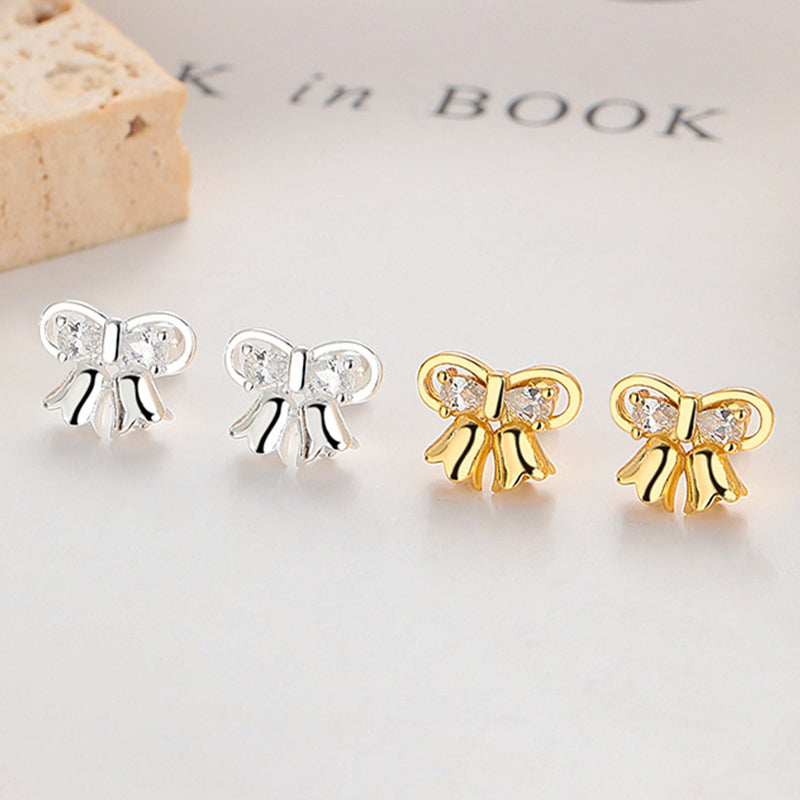 925 Sterling Silver Knot Screw Back Stud Earrings