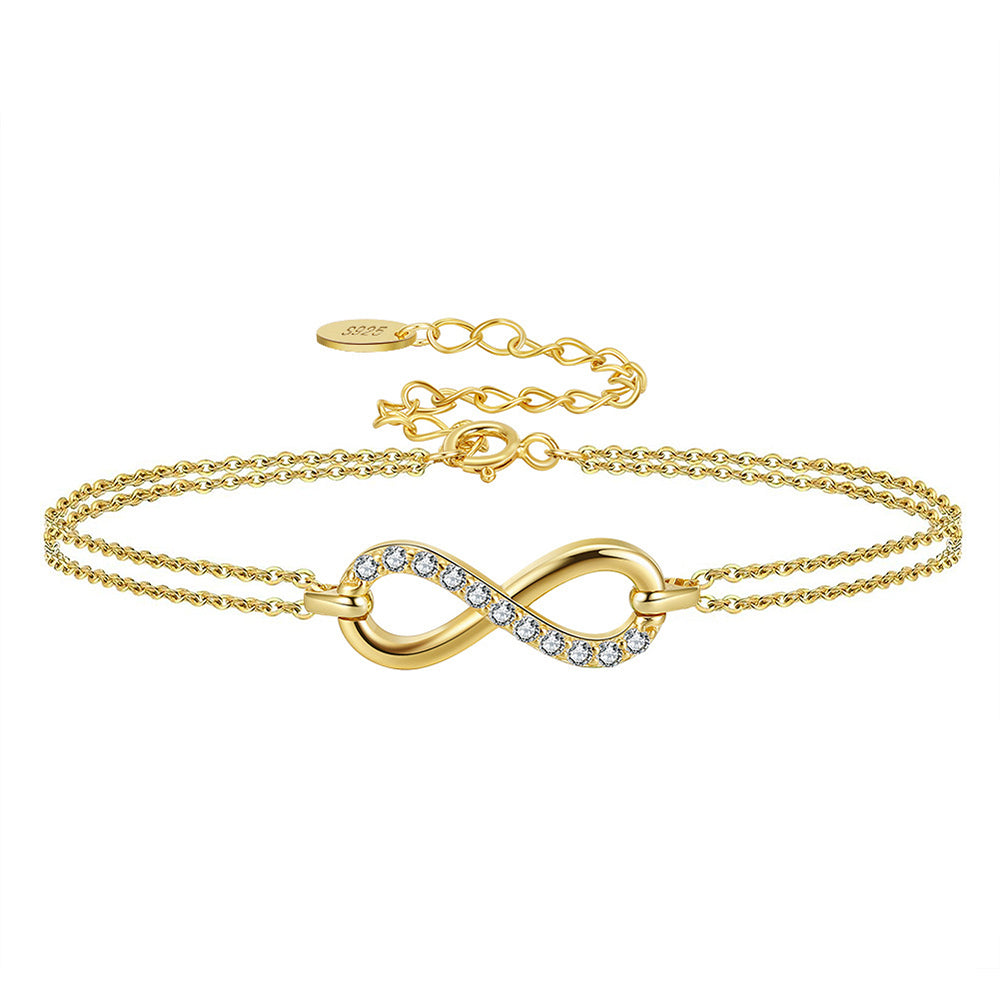 925 Sterling Silver Infinity Bracelet
