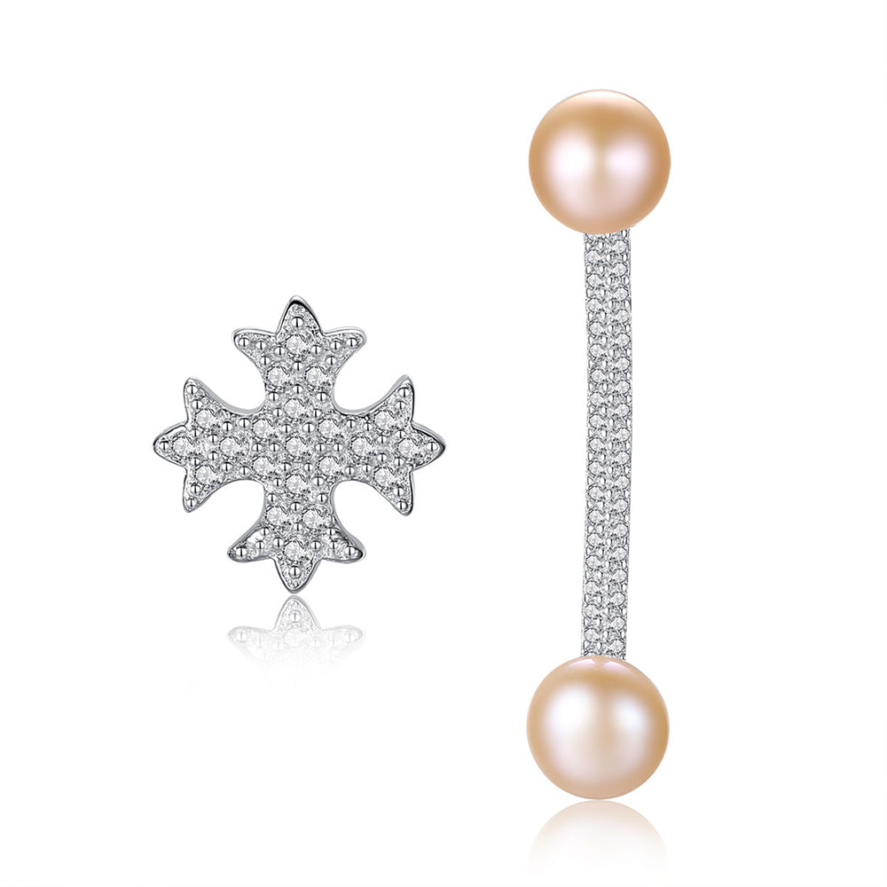 Pendientes colgantes de perla natural de plata de ley 925, joyería de moda, regalo para mujeres y niñas.