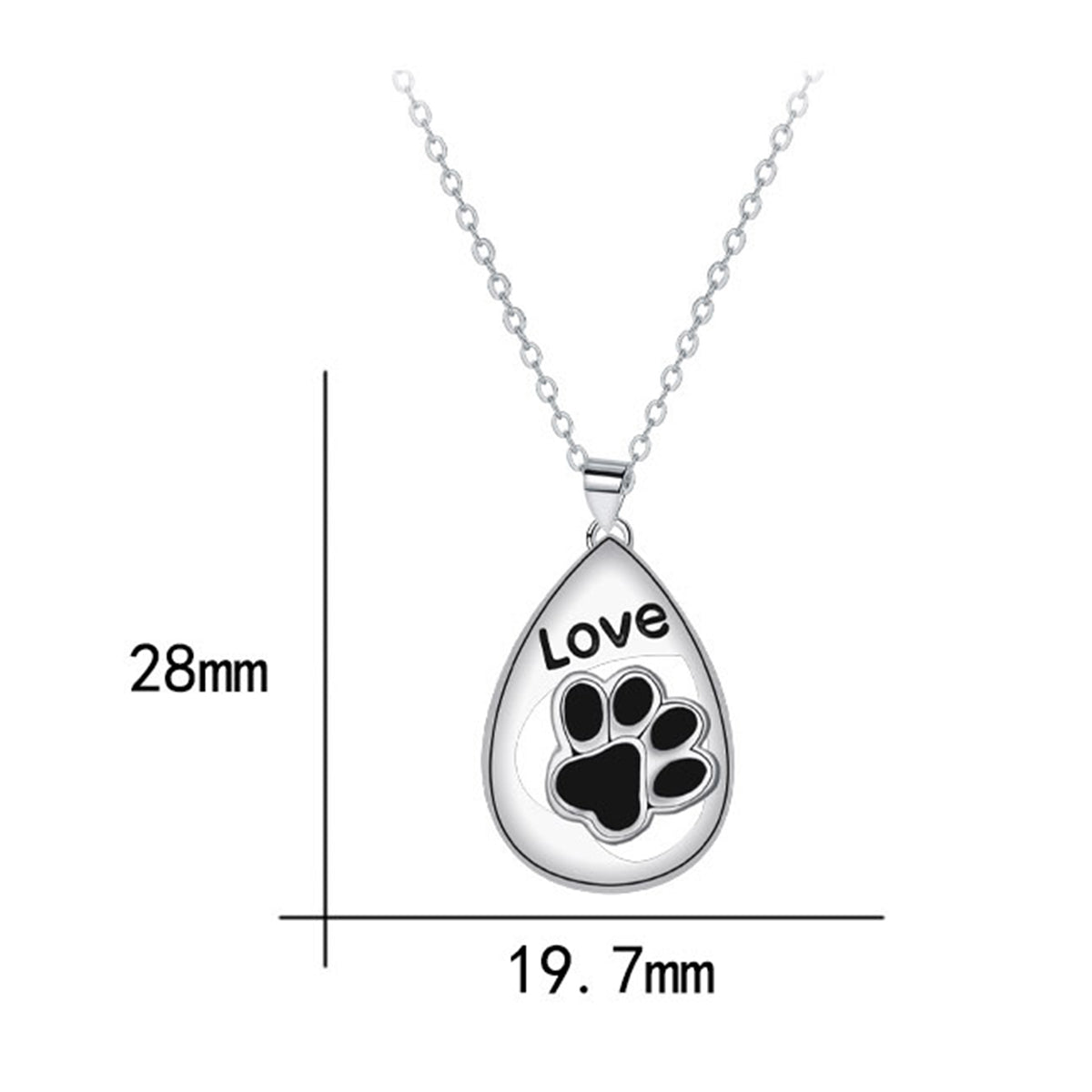 Copper With Silver Plated Paw Pendant Necklace