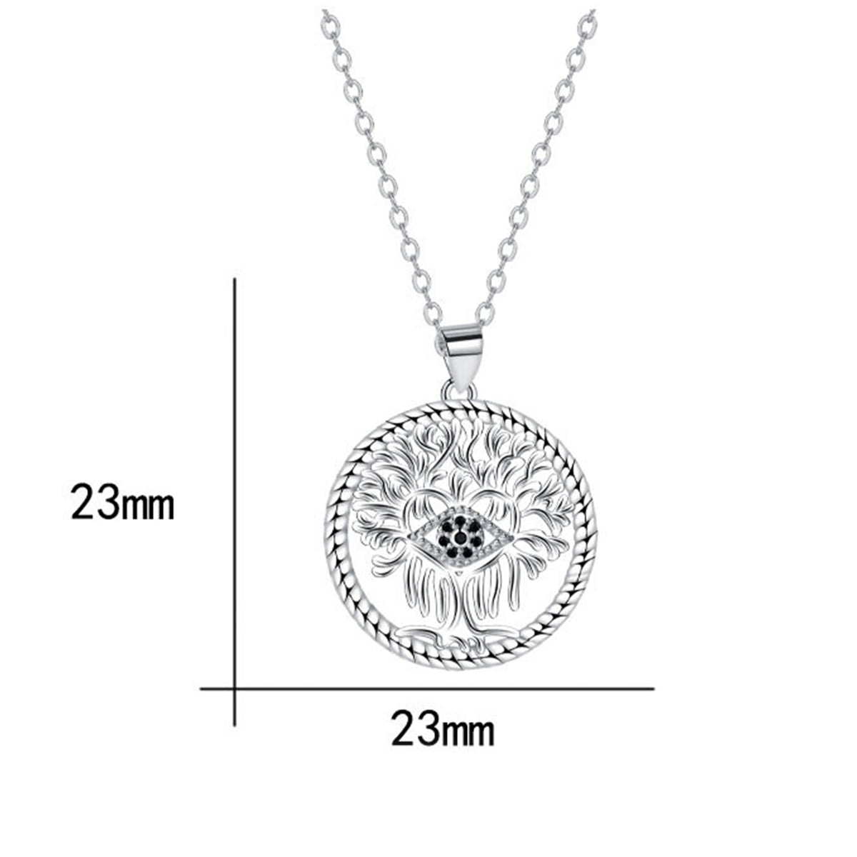 Copper With Silver Plated Tree Pendant Necklace