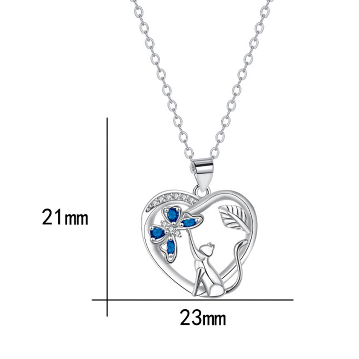 Copper With Silver Plated Heart Pendant Necklace
