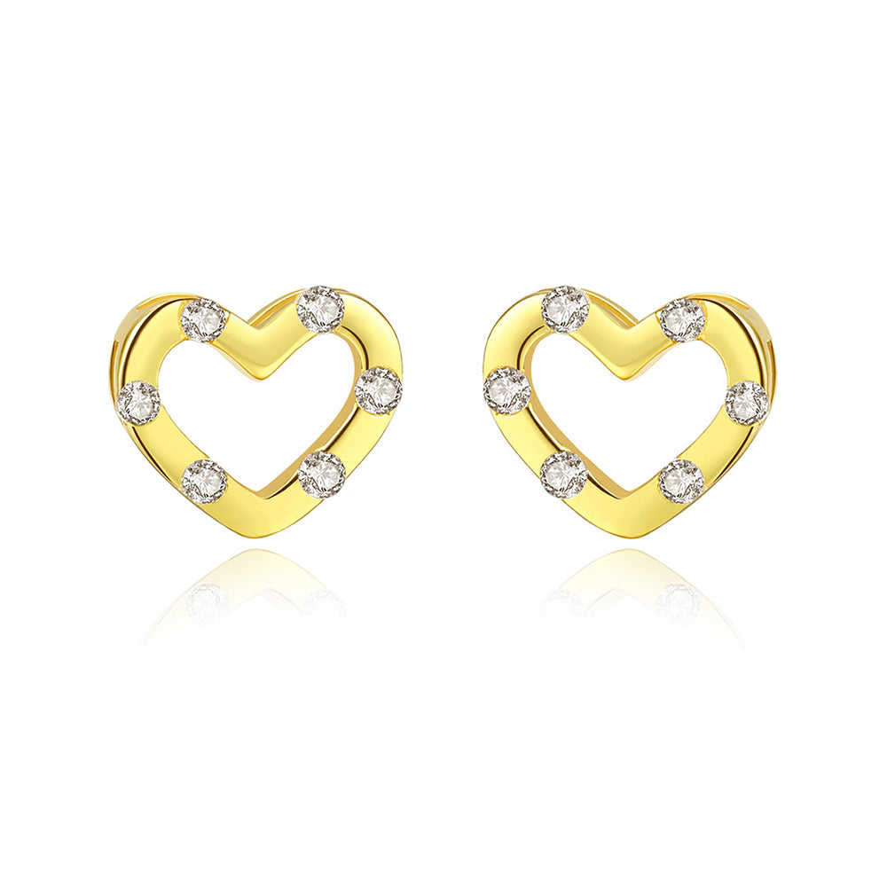 925 Sterling Silver Heart Earrings Fashion Jewelry Gift for Women Girls