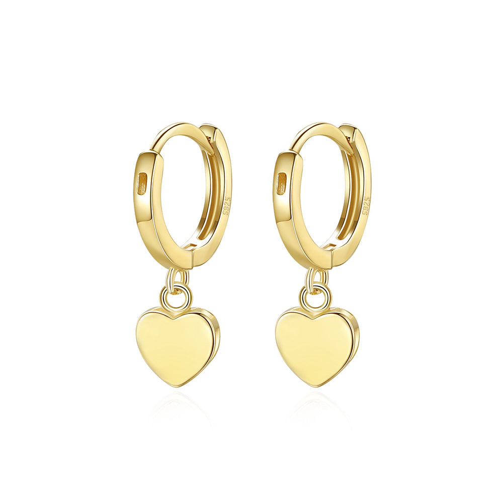 925 Sterling Silver Heart Earrings Fashion Jewelry Gift for Women Girls
