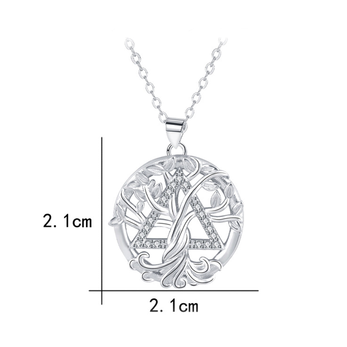 Copper With Silver Plated Tree of Life Pendant Necklace