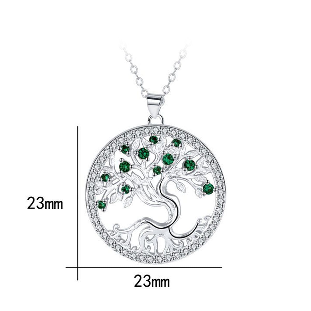 Copper With Silver Plated Tree of Life Pendant Necklace