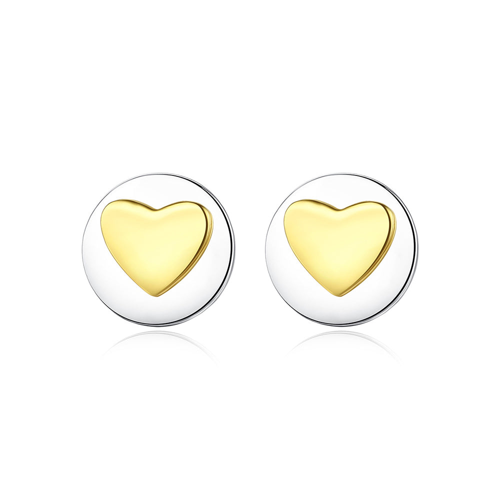 925 Sterling Silver Heart Earrings Fashion Jewelry Gift for Women Girls
