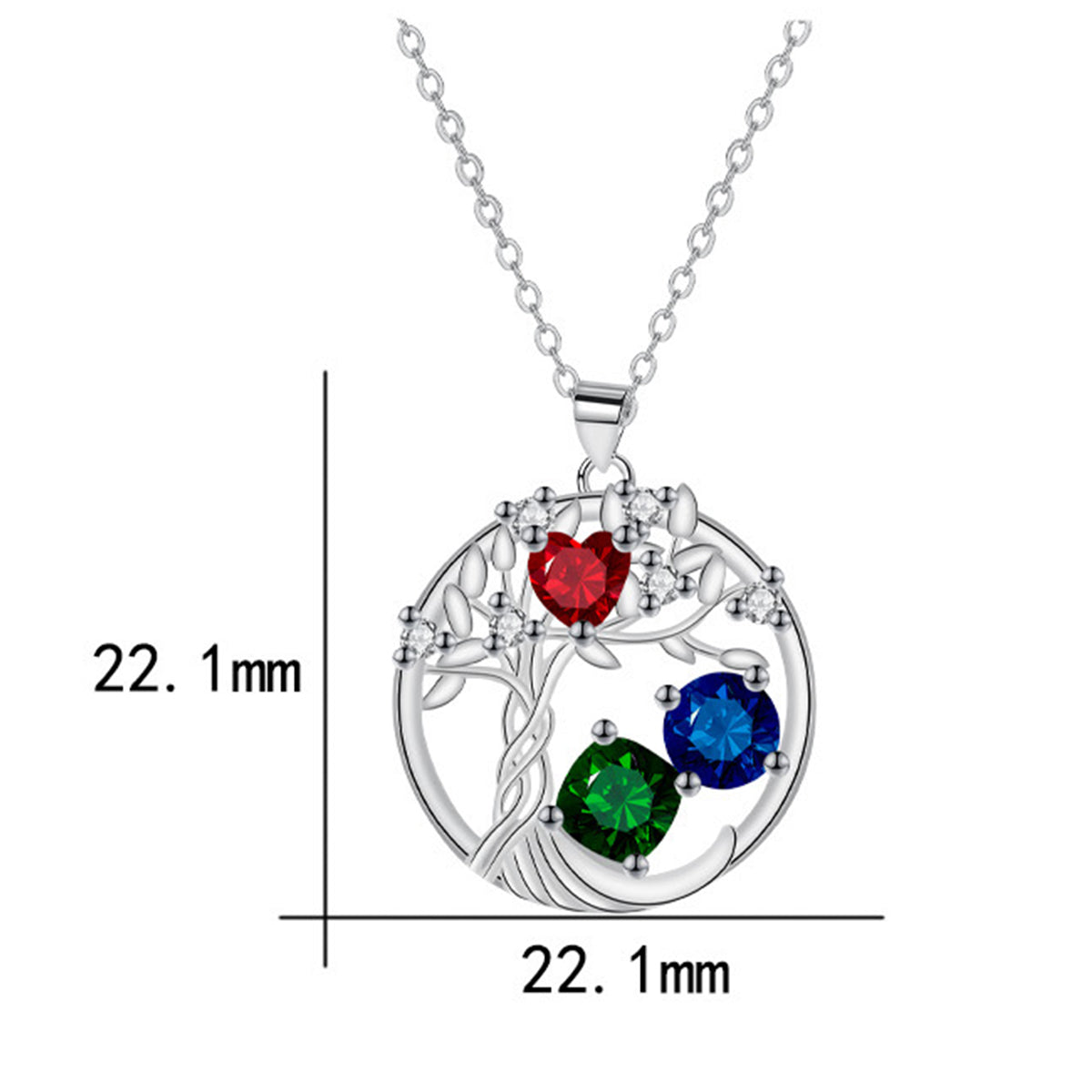 Copper With Silver Plated Tree of Life Pendant Necklace
