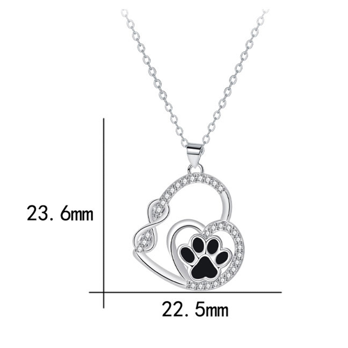 Copper With Silver Plated Heart Pendant Necklace