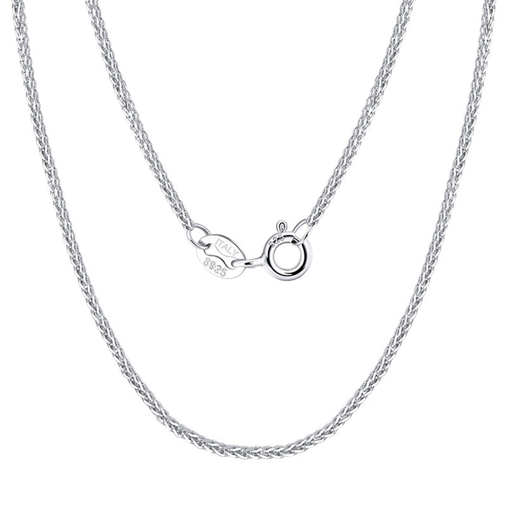 925 Sterling Silver Foxtail Chain 1.6mm 2.0mm