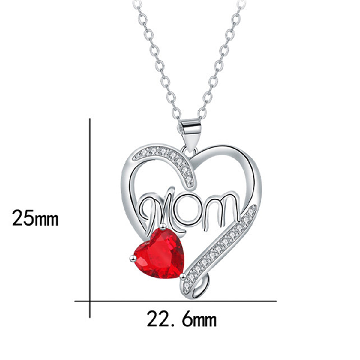 Copper With Silver Plated Heart Pendant Necklace