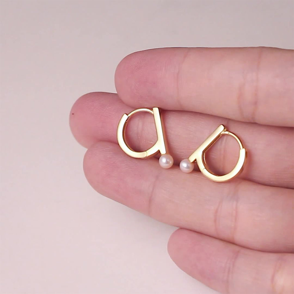 Pendientes de perlas naturales de plata de ley 925, joyería de moda, regalo para mujeres y niñas.