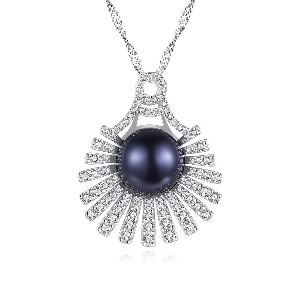 925 Sterling Silver Natural Pearl Drop Necklace Fashion Jewelry Gift for Women Girls