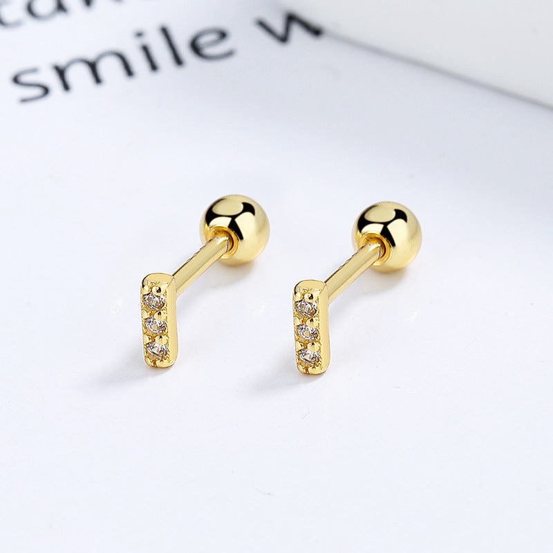 925 Sterling Silver Screwed Earrings