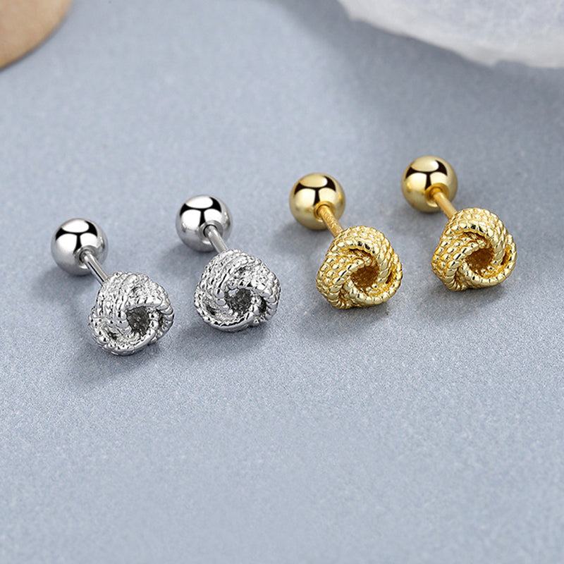 925 Sterling Silver Screw Back Stud Earrings
