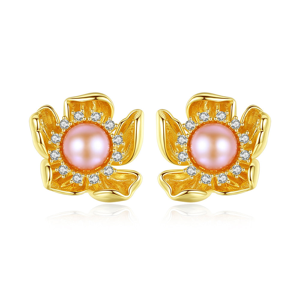 925 Sterling Silver Natural Pearl Drop Earrings Fashion Jewelry Gift for Women Girls