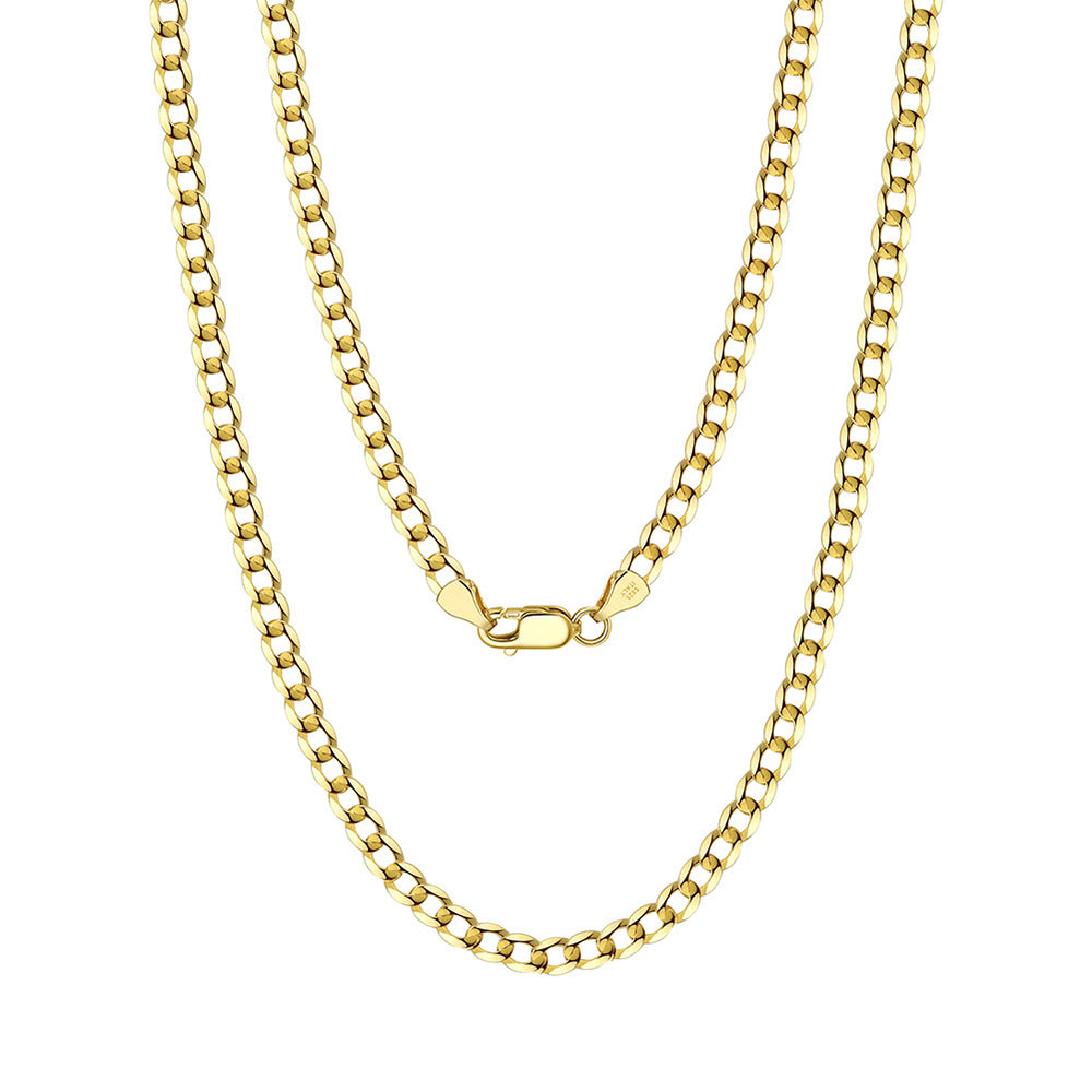 925 Sterling Silver Curb Chain 3mm 5mm