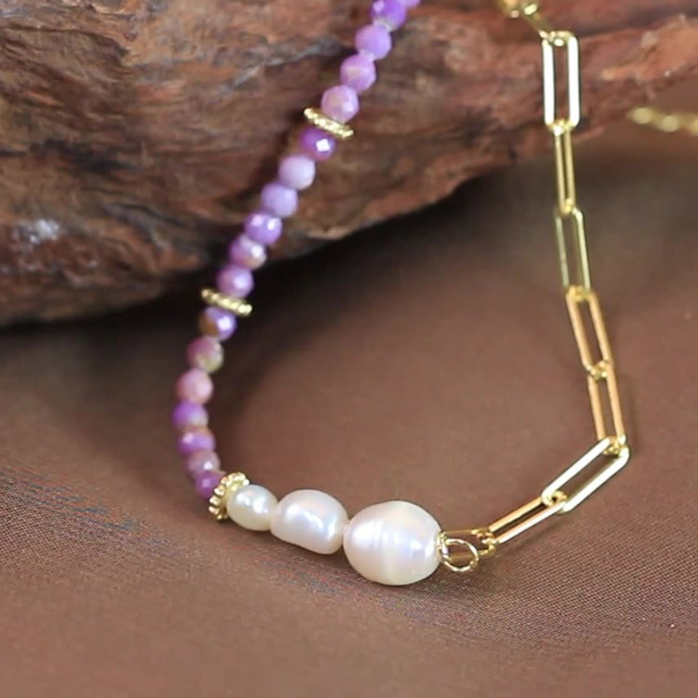 925 Sterling Silver Pearl Bracelet Fashion Jewelry Gift for Women Girls