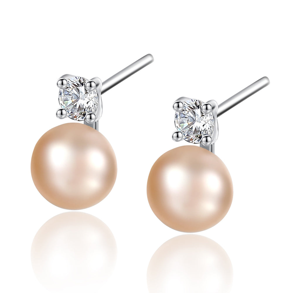 925 Sterling Silver Natural Pearl Drop Earrings Fashion Jewelry Gift for Women Girls