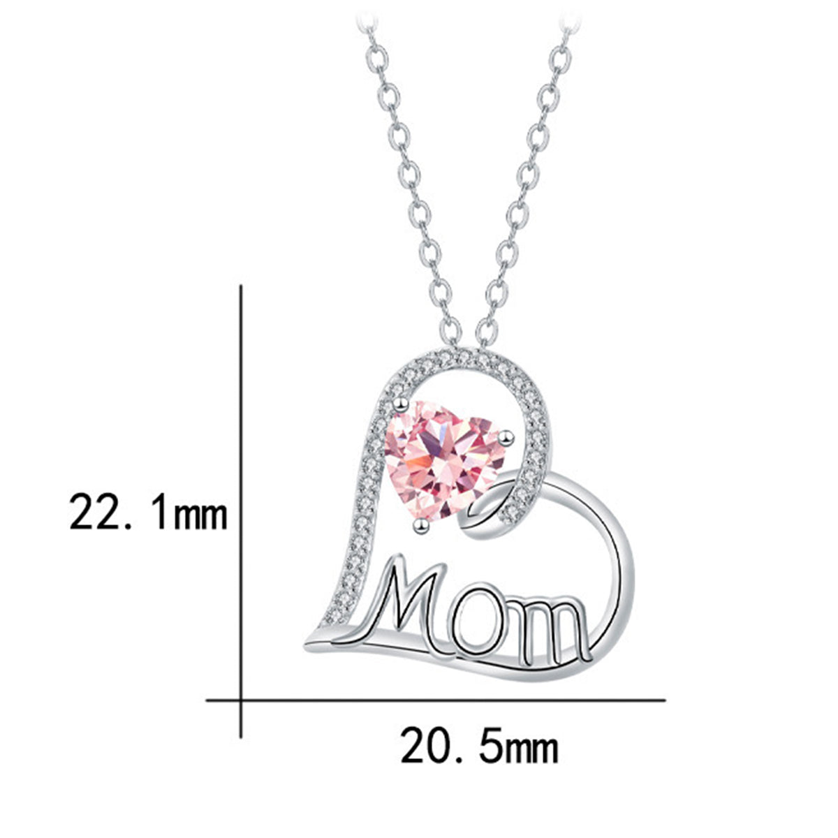 Copper With Silver Plated Heart Pendant Necklace