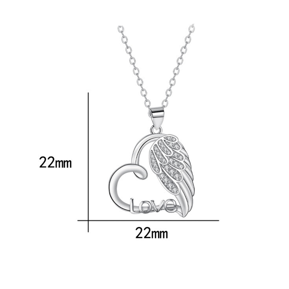 Copper With Silver Plated Heart Pendant Necklace