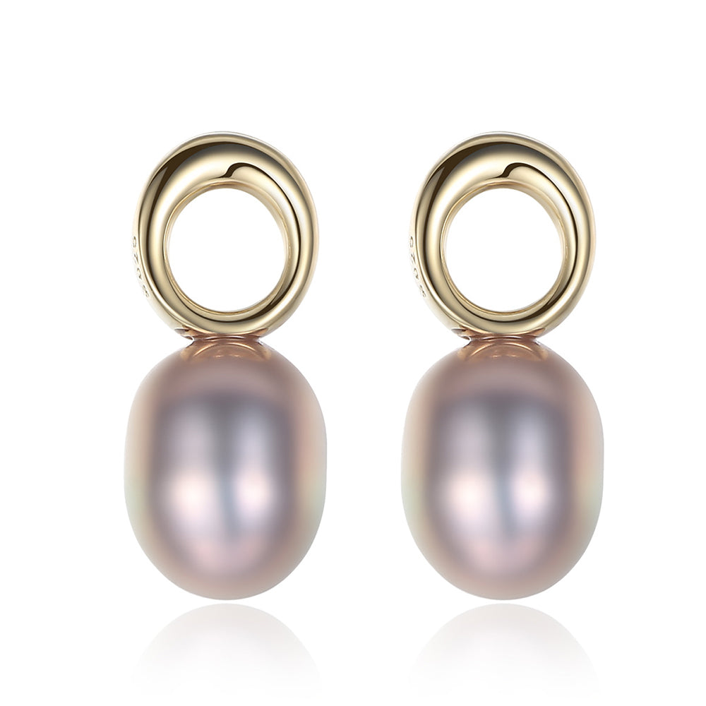 925 Sterling Silver Natural Pearl Drop Earrings Fashion Jewelry Gift for Women Girls