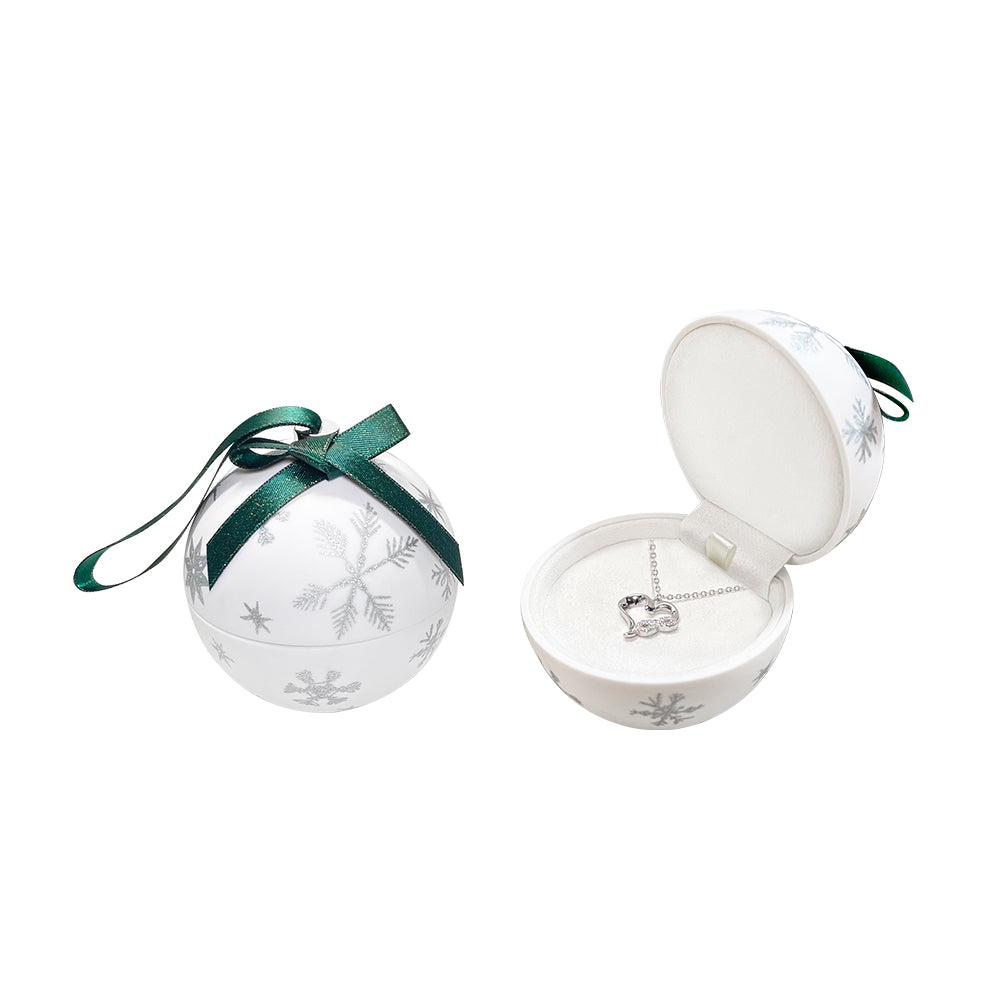 Christmas Snowflake Globe Shaped Jewelry Box for Gift Packaging