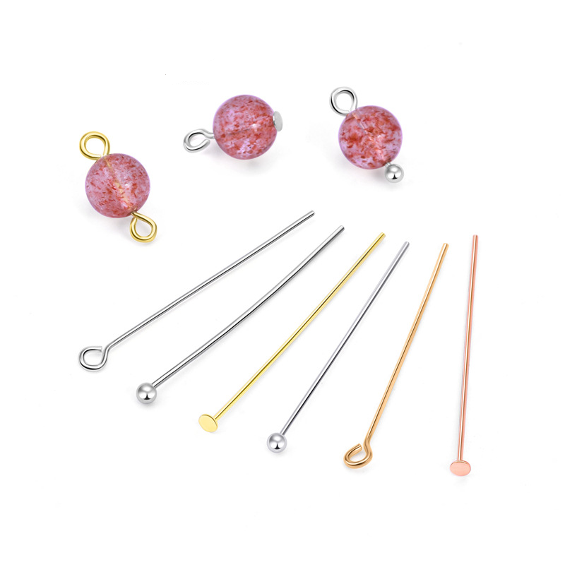 925 Sterling Silver Headpin Flat/Eyepin/Ball For Jewelry DIY