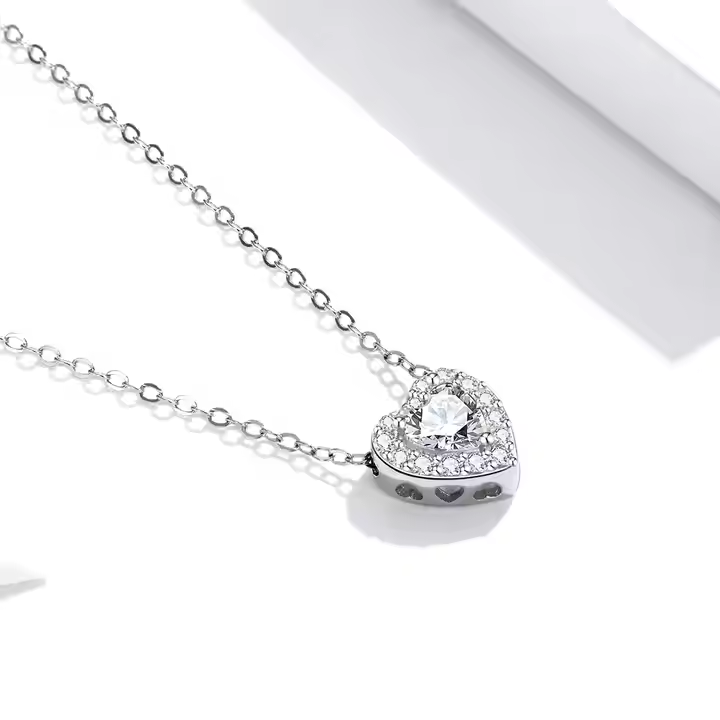 925 Sterling Silver Heart Pendant Necklace