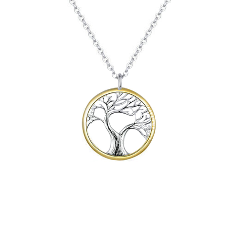 925 Sterling Silver Tree of Life Fashion Necklace